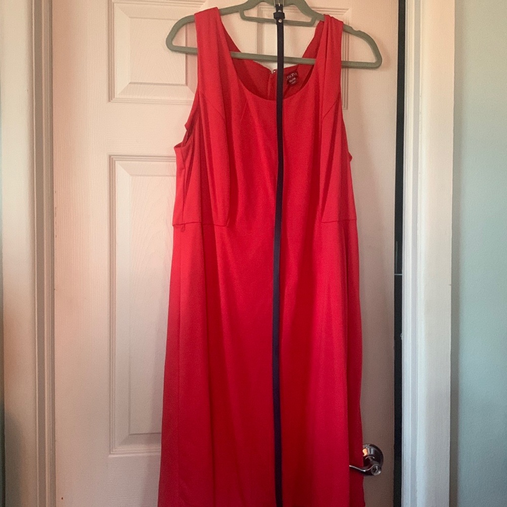 Merona XXL Red Dress with Navy belt